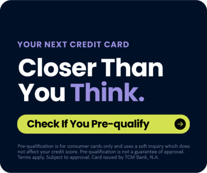 black box with "Your next credit card is Closer than you think"
