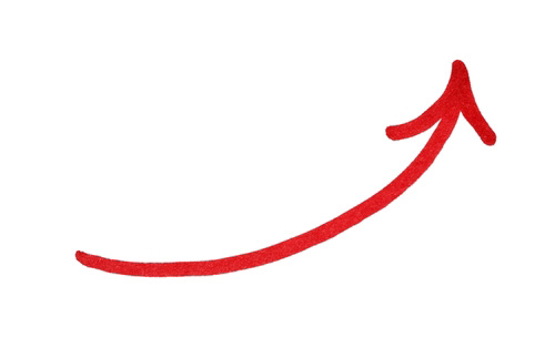 red curved arrow